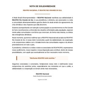 NOTA DE SOLIDARIEDADE